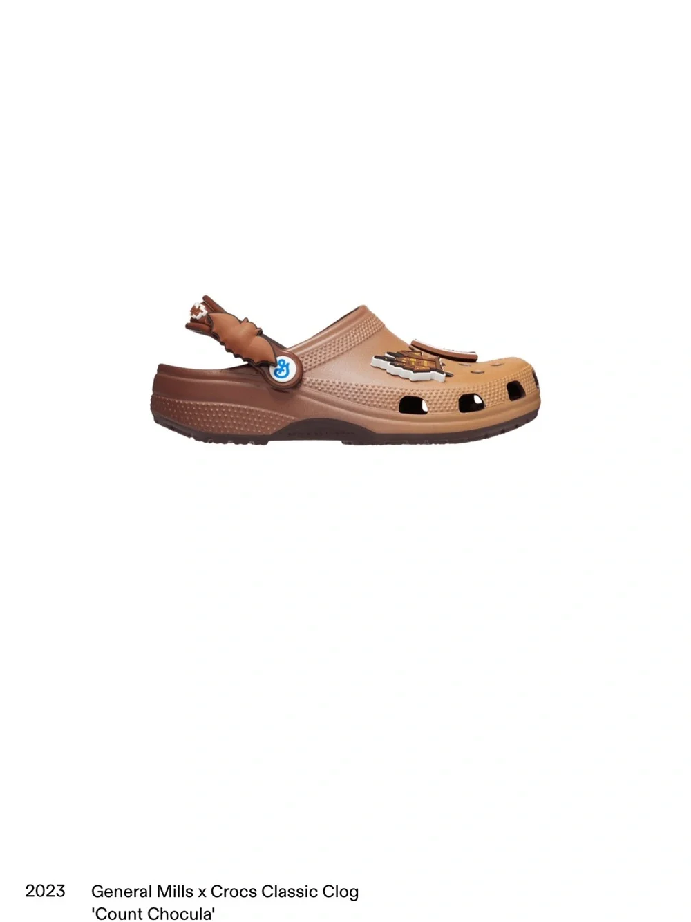CROCS Men's Brown Clog Sandals with Decorative Jibbitz
